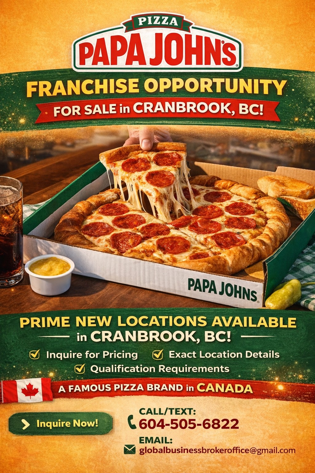 Where a Global Pizza Icon Meets a Prime Business Opportunity.